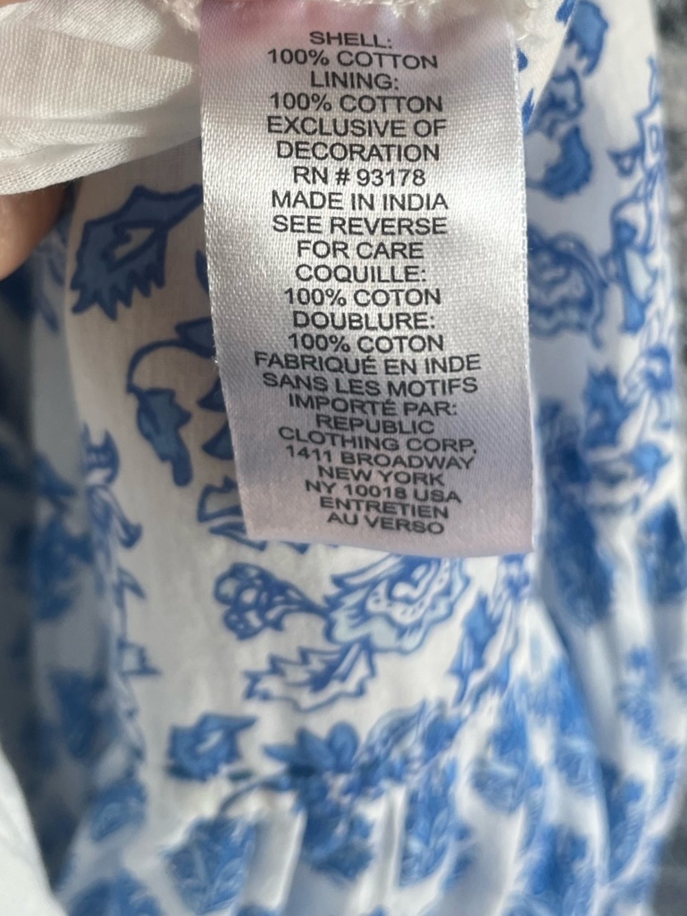 Calypso St. Barth Blue and White Floral Tiered Fully Lined Maxi Dress NWOT - Picture 10 of 11